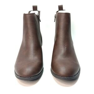 Style & Co Women's Charlyy Gore Block Heel Booties Dark Roast Size 10M NWT/BOX